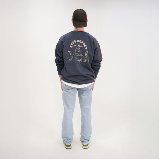 Eyes Closed Crewneck Sweater